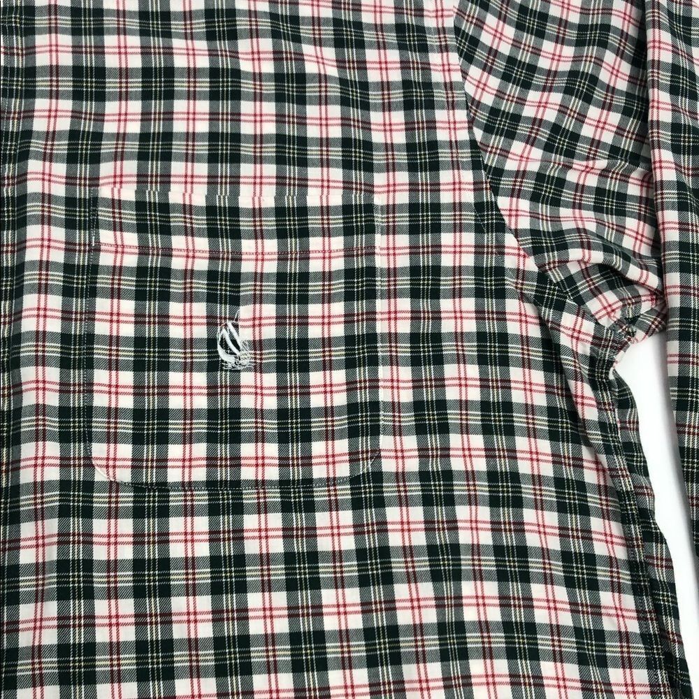 Vintage 90s Nautica Preppy Plaid Long Sleeve Button Front Shirt - Picture 2 of 4